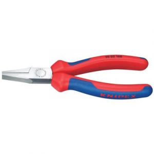 Knipex Pince à becs plats, tête polie, poignées à gaine en plastique, Long. : 140 mm