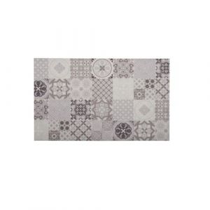 The home deco factory CPM - Tapis design velours Miles - L. 50 x l. 120 cm - Gris - Miles