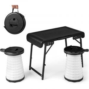 Giantex Ensemble de Table et Tabourets Pliants Extérieur, Chaque Chaise Charge 200 kg