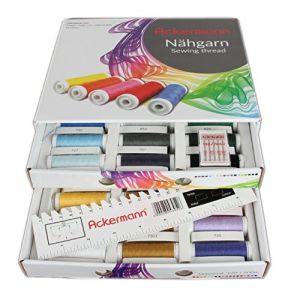Ackermann bobines de fil, polyester, blanc, 23 x 20 x 7,5 cm 10414