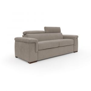 Canapé convertible matelas H18 200 cm beige
