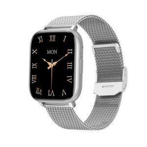 Smarty Montre connect&eacute;e Mixte Fitnow - SW105F Bracelet Acier Argent