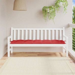 VidaXL Coussin de Banc de Jardin, Rev&ecirc;tement de Banc avec Jeux de Cordes, Coussin d'Ext&eacute;rieur Imperm&eacute;able, Rouge 180x50x7 cm 361627