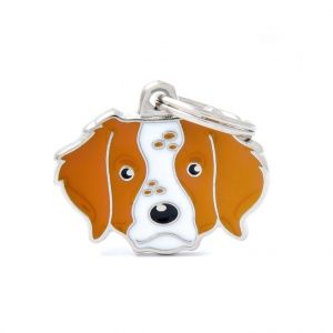 Myfamily M&eacute;daille colors pour &eacute;pagneul breton en m&eacute;tal