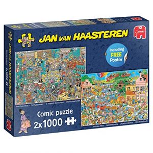 Image de Jumbo 2 Puzzles - Jan Van Haasteren - Le Magasin de Musique - Départ en Vaca