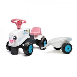 Porteur Trotteur Tracteur Rainbow Farm avec remorque FALK Pour filles des 1 an Formes