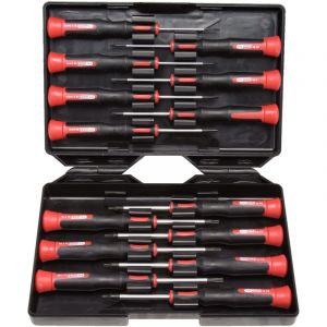 KS Tools 500.7170 Coffret de 14 tournevis électroniques Fente, PHILLIPS® et TORX®