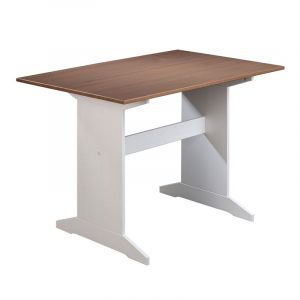 Image de Table de Repas en Bois "Terland" 110cm Blanc Prix