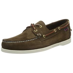 Sebago DOCKSIDES NBK, Chaussures Bateau Homme - Marron (Brun Fonc&eacute;), 46 EU