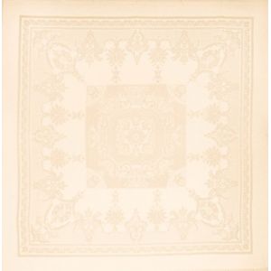 Garnier Thiebaut Nappe coton Beauregard Ivoire - 190 x 190 cm