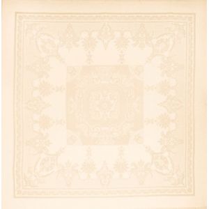 Image de Garnier Thiebaut Nappe coton Beauregard Ivoire - 190 x 190 cm