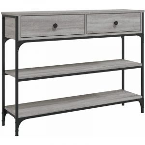 VidaXL Table console sonoma gris 100x25x75 cm bois d'ingénierie Sonoma gris