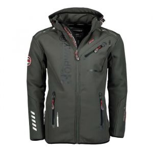 Geographical Norway Veste Softshell Homme Royaute - Gris - Fermeture éclair - Poches avec fermeture éclair