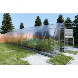 Serre KLASIKA*DROP 30m2, 2,5m x 12m, 4 mm avec revêtement en polycarbonate