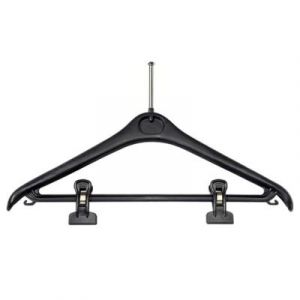 Image de Visiodirect Lot de 10 Cintres pince jupe antivol 43cm plastique