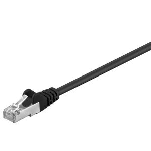Goobay Câble patch CAT 5e, F/UTP, noir 0,5 m