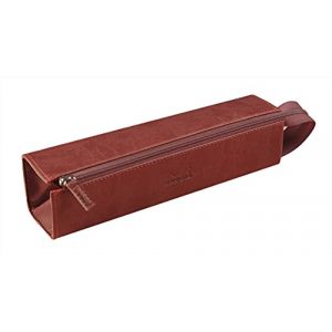 Image de Rhodia Rama Trousse plumier 23 x 5 x 5 cm - simili cuir italien. - Nacarat - Lot de 2