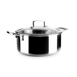 Ibili Casserole tricouche Triply Natural 20 cm, acier inoxydable, convient pour induction, sans antiadhésif