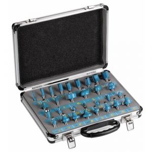 Leman 428.700.30 - Coffret 30 mèches carbure de défonceuse queue de 8mm