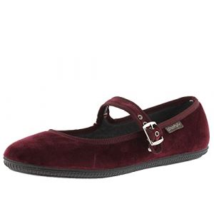 Victoria 104913-WOMEN ODA Ballerine Velours Plateau Femme Burdeos 41