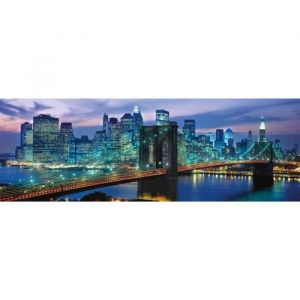 Clementoni Puzzle Adulte Panorama : Ville De New-York En Lumiere - 1000 Pieces - Collection Ville Et Monument