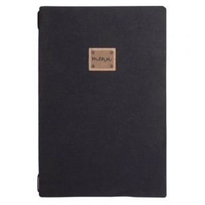 Lacor Porte-Menu Tex En Fibres Naturelles - A4 - Noir