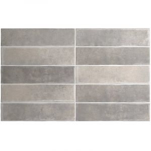 ARGILE CONCRETE 6X24,6 cm - Carrelage aspect zellige argile mate nuancé.