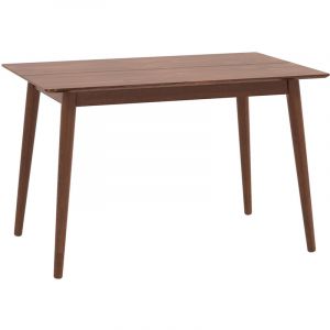 Homcom Table à manger design néo-rétro - 4 personnes - dim. 120L x 75l x 76H cm - bois coloris noyer