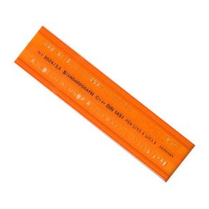 Studygraph by Graph'it - Normographe pour Dessin Technique, Carte et Schémas - Trace Lettres ISO - 3 mm - Architectographe - Plastique Résistant Anti-choc - 13,8 x 3 cm