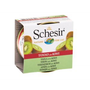 Image de Schesir Thon Kiwi pour chat 14 x 75 g