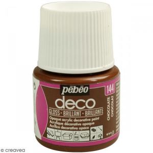 Image de Pebeo Peinture P.BO Déco 45 ml - brillant - Marron Chocolat