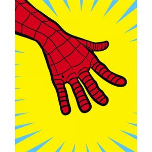 Komar Tableau mural Marvel PowerUp Spider-Man - Dimensions : 40 x 50 cm