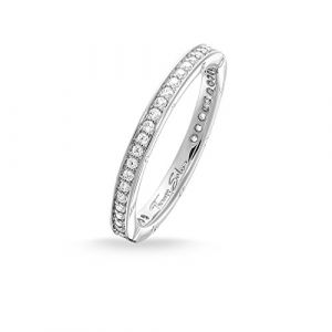 Image de Thomas Sabo Bague Eternity en argent 925 avec zircone cubique blanc rond TR1983-051-14, 50, Métal précieux, Non applicable,