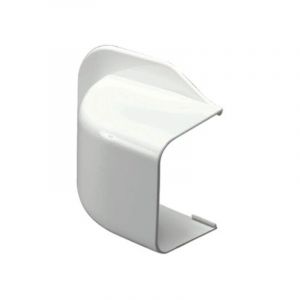 First Plast Sortie de mur coudée pour goulotte mm 90x65 - blanc