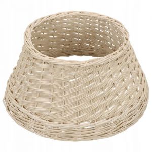 Panier de Sapin de noël en osier Ø 45 cm - Jupe de sapin de Noël blanc - KOTARBAU