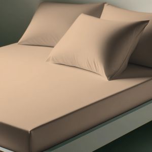 Drap-housse coton TERTIO - Rose beige