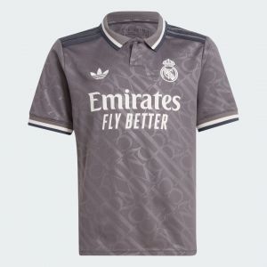 Adidas Real Madrid 3ème Maillot 2024/25 Enfant, pointure 164 cm - ['Gris'] - Taille 164 cm