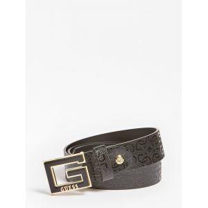 Guess Ceinture avec gravure de la marque Noir - Taille XS