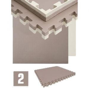 Eyepower Tapis de Judo Tatami 1.6qm - 2 Dalles 90x90cm - Beige - Multisport - 100% mousse EVA
