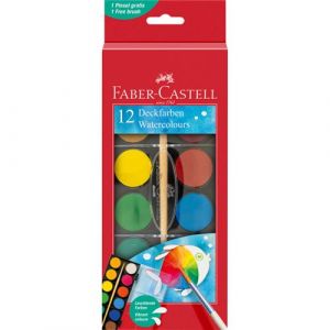 Faber-Castell Palette de peinture avec 12 couleurs