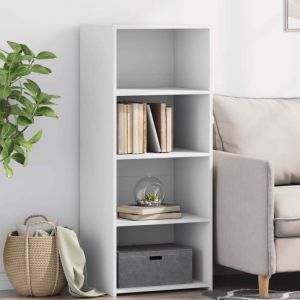 VidaXL Buffet haut blanc 50x41x124 cm bois d'ingénierie, buffet, placard, armoire latérale, armoire, armoire de rangement, armoire haute