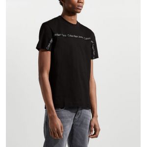 Calvin Klein T-shirt droit bande siglée coton Noir Jeans - Couleur Noir - Taille XL