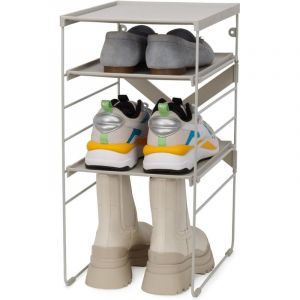 Joseph joseph Level Rangement &agrave; Chaussures 4 Paires, &Eacute;tagere Empilable et R&eacute;glables, 4 Niveaux, Cadre en Acier