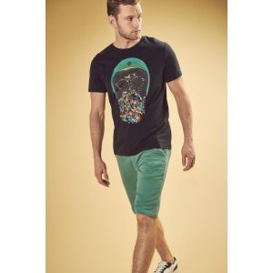 Le Temps des Cerises Bermuda chino Jogg Swoop vert d'eau