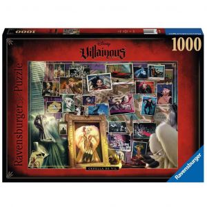 Ravensburger Puzzle Adulte - Puzzle 1000 pièces - Cruella d'Enfer (Collection Disney Villainous) - Adultes et Enfants à partir de 14 Ans - Puzzle de qualité supérieure - Disney Méchants - 12000393