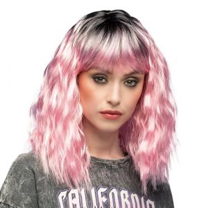 Boland 85096 - Perruque pour adultes, coiffure bicolore en cheveux synth&eacute;tiques pour festivals, carnaval, accessoires pour costumes de carnaval