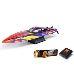 Bateau RC Sonicwake Rouge - righting Brushless Deep-V - RTR (batterie et chargeur inclus)