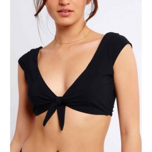 Image de Banana Moon Haut de Maillot de Bain Façon Top Noué - Noir