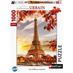 Nathan Puzzle 1000 pièces - Tour Eiffel en automne - Adultes et enfants dès 14 ans - Puzzle de qualité supérieure - Encastrement parfait - Collection Urbain - 12000915