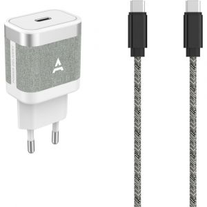 Image de Adeqwat Chargeur secteur 30W + cable USB-C / USB-C